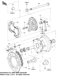  Rear hub / brake / chain
