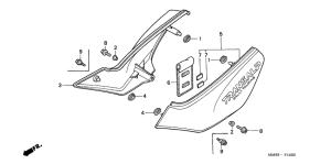 XL600V Боковая крышка