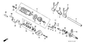 VFR750F Вилка переключения передач