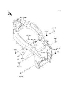 ZX636 Крепление двигателя