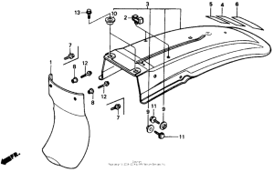 XR250R Задний бампер