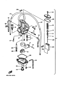 YZ125J YZ125 Carburetor assy