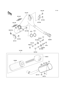 KX125 Глушитель
