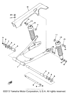 XS500E Rear arm rear cushion