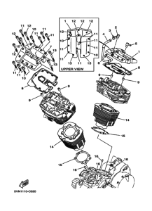 XV1700AT XV17ATS Цилиндр