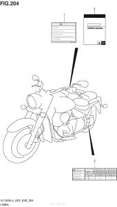 VL1500B Label (Vl1500L4 E28)