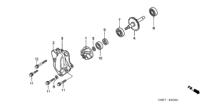 CR85RB Водяная помпа