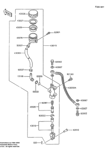 ZX600 Задний тормозной цилиндр