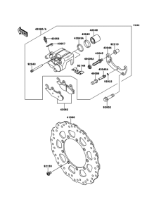 KL650 Передний тормоз