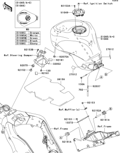 ZX1000 Топливный бак