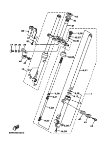  Вилка передней оси