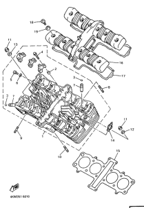 XJ900S Головка цилиндров