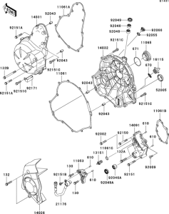 ER650 Крышки двигателя