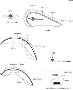 VN900 Decals(blue / silver)(d8f)