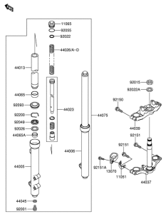 RM65 Вилка передней оси