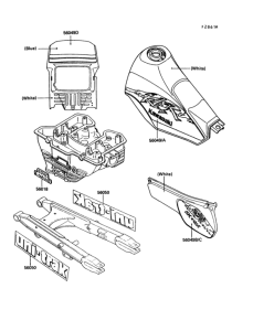 KL250 Decal(white)(kl250-d8 / d9)