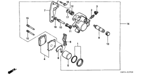 CR80RB Передний суппорт