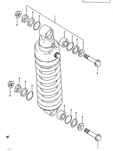 DR500 Задние амортизаторы