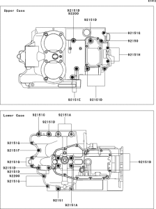 EJ800 Болты крепления картера