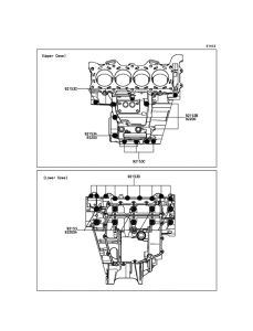 ZX600 Болты крепления картера