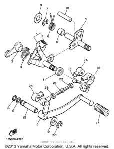 XJ650LJ Вал переключения