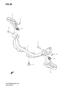 DR-Z70 Подножки