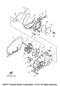 XP500F Крышка картера двигателя
