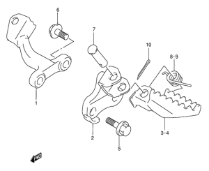 DR350 Подножки
