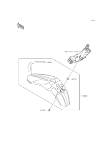 KLX125 フロントフェンダ