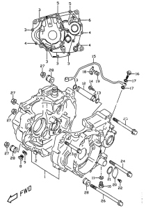 DR350 Картер двигателя