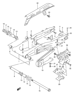DR350 Маятник задний