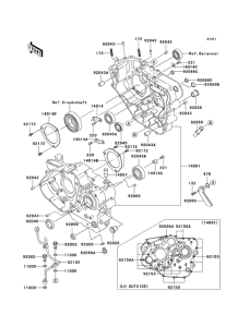 KL650 Картер двигателя