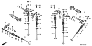 XL600V Распред вал / клапана
