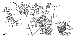 VT750CD Головка цилиндров передняя