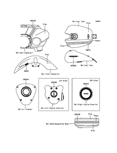 VN1700 Decals(Gray / Ebony)