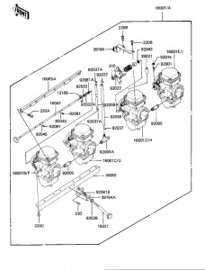 KZ1000 Carburetor assy