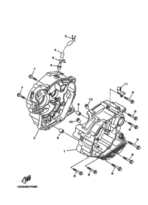 XT125R Картер двигателя