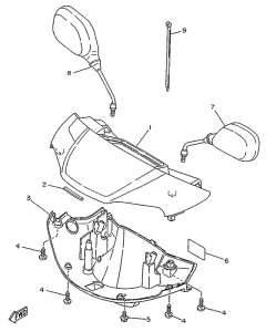 YA50R Carenado de faro