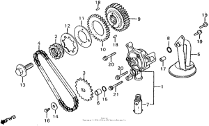 CX500 Oil pump + primary drive gear