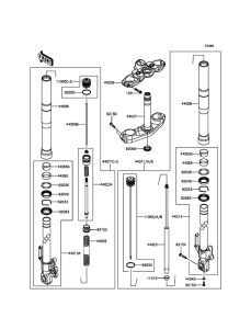 KLE650 Передняя вилка