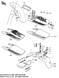 KZ1000 Fenders / seat cover
