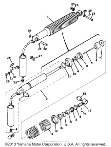 YZ80J Задняя подвеска