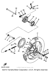 YZ100K Переднее колесо