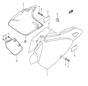 DR-Z400 Обтекатель задний