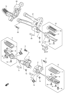 DL1000 Подножки