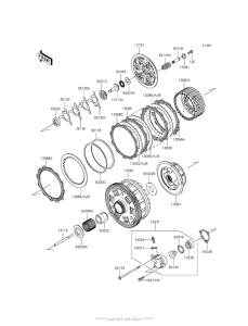 ZX1400 Сцепление