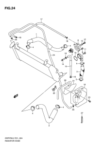 GSR750 (ABS) Радиатор hose