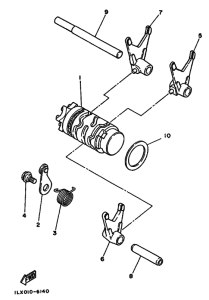 YZ125S Shift cam & fork