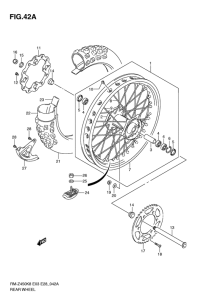 RM-Z450 Rear wheel complete assy