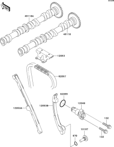 ZX600 Распред вал